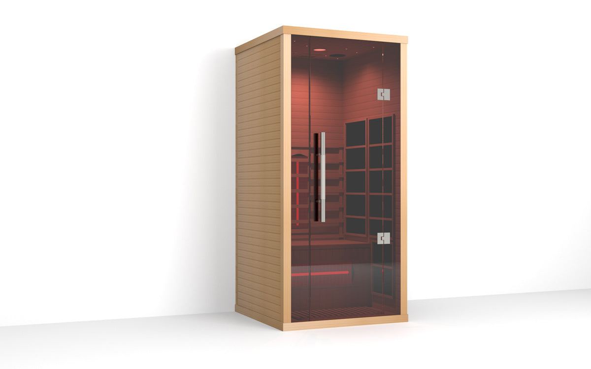 Lumin infrared sauna from Orivon Wellness for electrical-planning guide