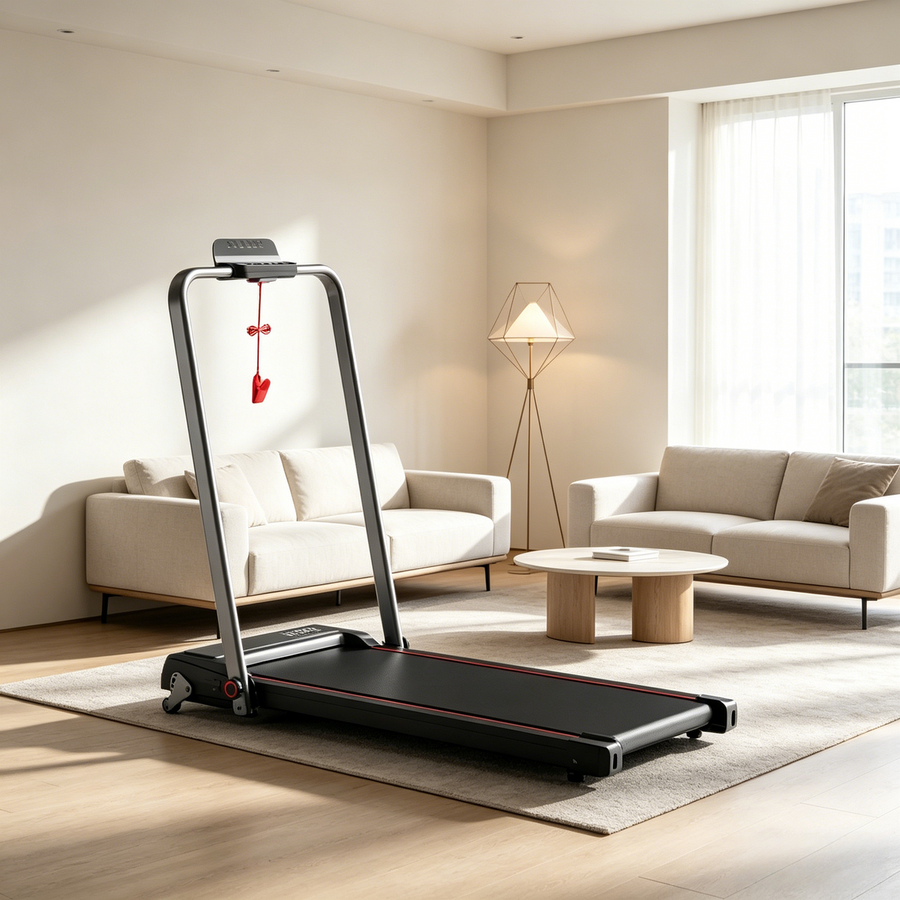 Folding treadmill for home cardio training