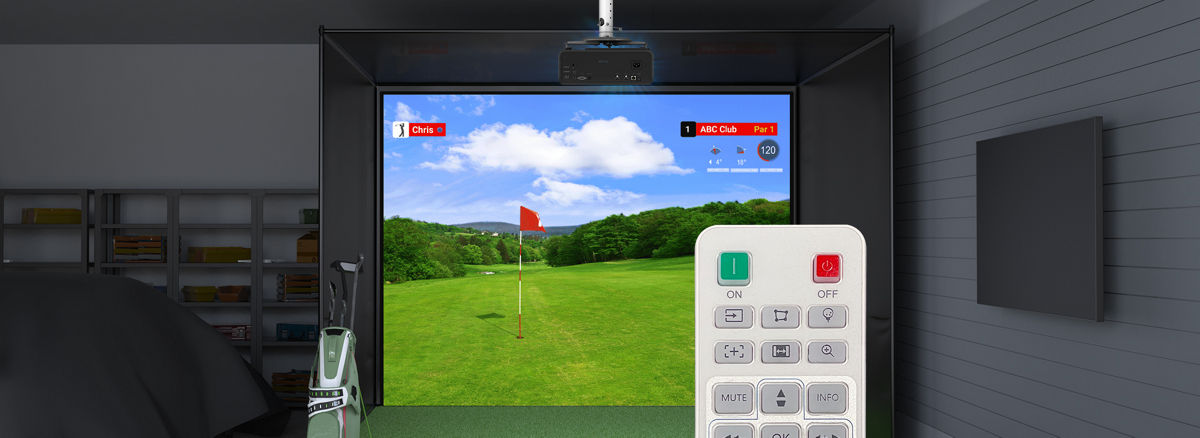 BenQ AH500ST 1080p 4000 Lumen Laser Ultra Short-Throw Projector — Golf Simulator, 0.5 Throw Ratio, No Shadow