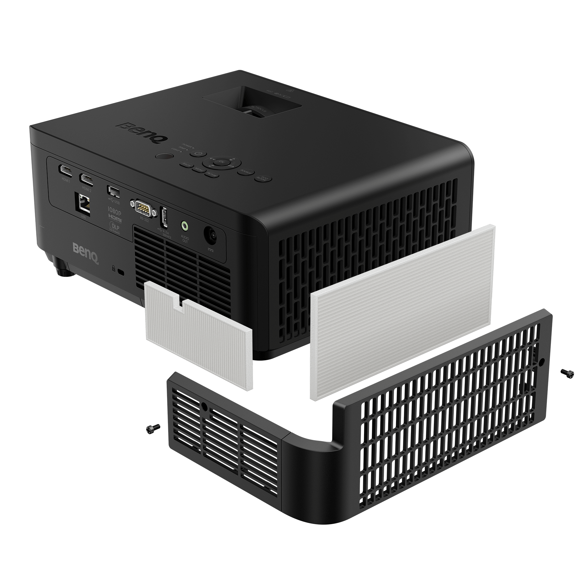 BenQ LH830ST 1080p 4000 Lumen Laser Short-Throw Projector — Golf Simulator, Business, HDMI 2.0, DLP