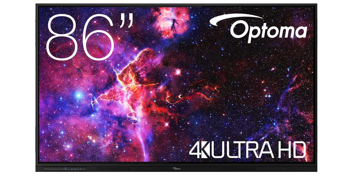 Optoma 3863RK 86 Inch 4K Touch Interactive Display — Android 14, 20-Point Touch, Interactive Whiteboard