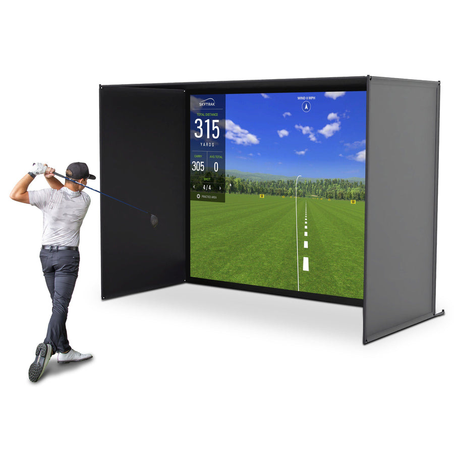 GoSports 10x8ft Golf Simulator Enclosure Kit — Steel Frame, HD Impact Screen