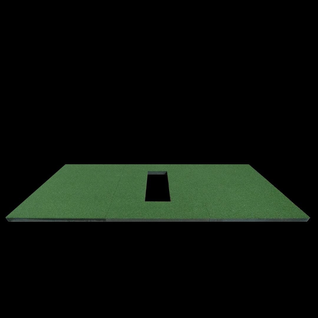 SigPro 4x10 Golf Simulator Hitting Mat — 4ft x 10ft, Premium Indoor Golf Mat, Tee Line, Durable