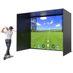GoSports 12x9ft Golf Simulator Enclosure Kit — Steel Frame, HD Impact Screen