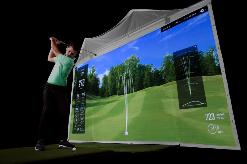 HomeCourse ProScreen 180 Retractable Golf Simulator Enclosure