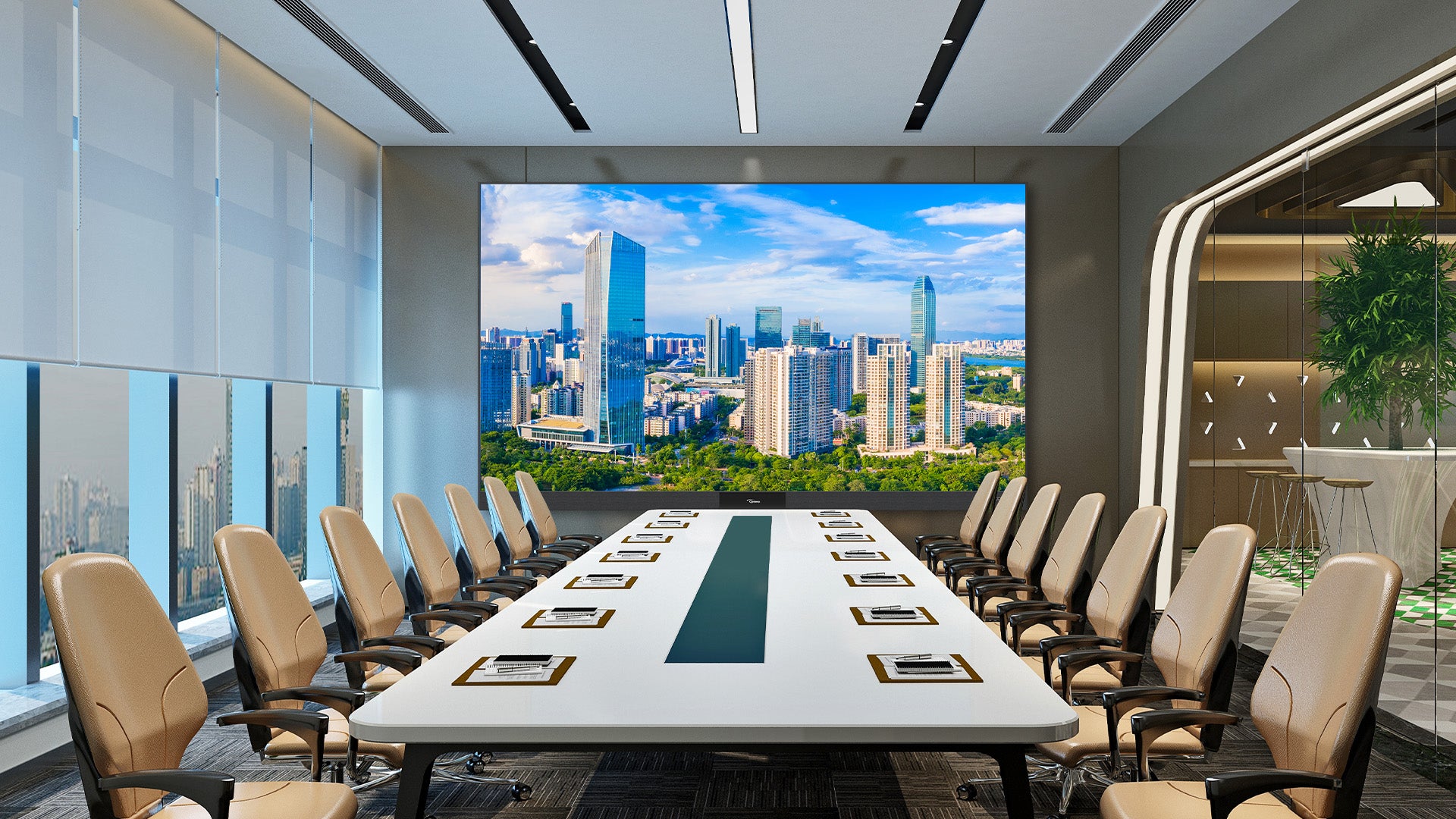 Optoma FHDC135 135 Inch All-in-One dvLED Display — LED Video Wall, No Projection Needed, Golf Simulator