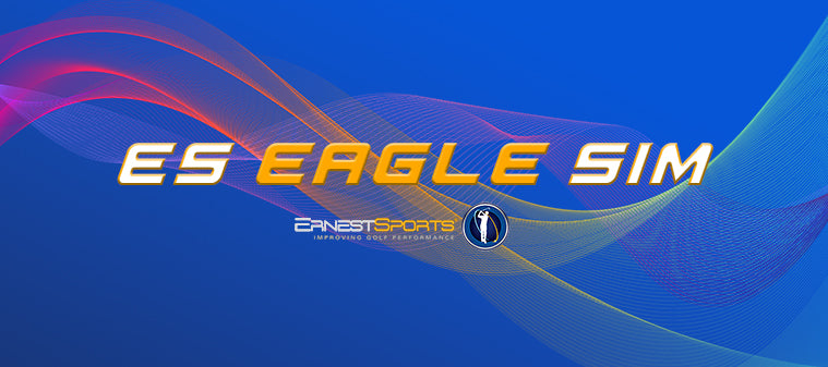 Ernest Sports ES Eagle Golf Simulator — Ceiling-Mounted, Dual Camera
