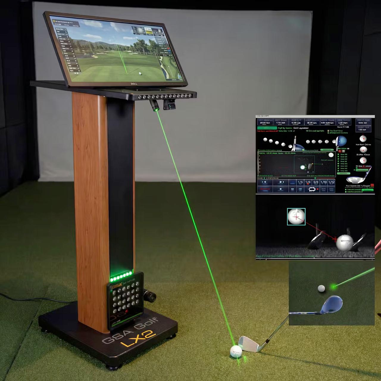 GSA Golf VisTrak LX2 Golf Launch Monitor — Floor-Mounted, Home Simulator