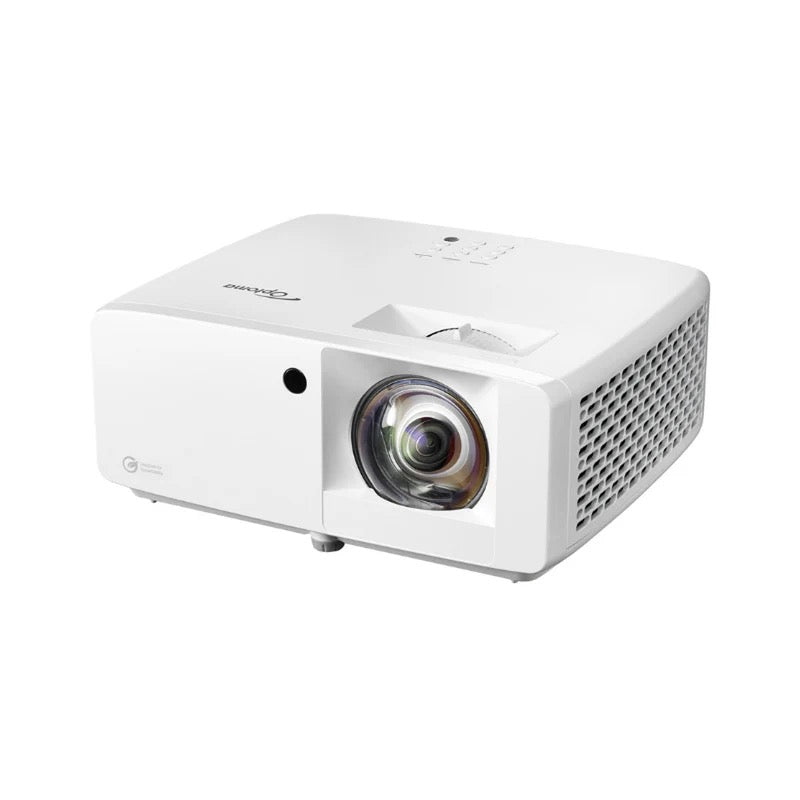 Optoma UHZ35ST 4K 3600 Lumen Laser Ultra Short-Throw Projector — Golf Simulator, Compact, No Shadow