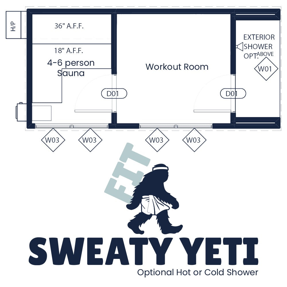 Sweaty Yeti Sauna Fit — Sauna & Training Room — view 16