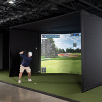 Carl's Place Curved Golf Simulator Enclosure Kit — Panoramic Impact Screen, Curved Widescreen, DIY Install