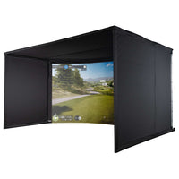 Carl's Place Curved Golf Simulator Enclosure Kit — Panoramic Impact Screen, Curved Widescreen, DIY Install