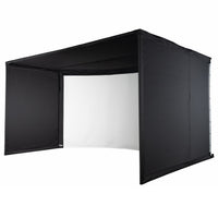 Carl's Place Curved Golf Simulator Enclosure Kit — Panoramic Impact Screen, Curved Widescreen, DIY Install