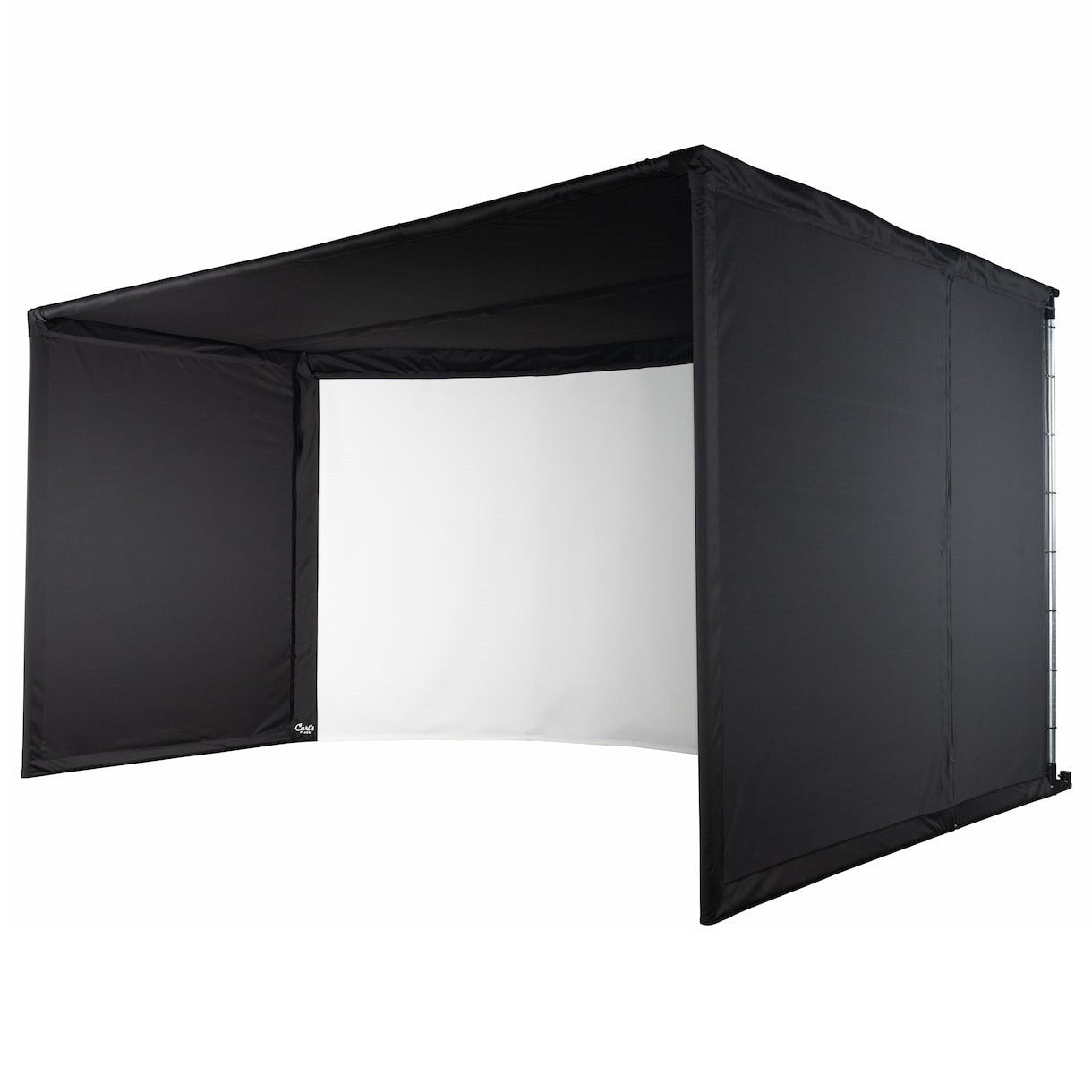 Carl's Place Curved Golf Simulator Enclosure Kit — Panoramic Impact Screen, Curved Widescreen, DIY Install