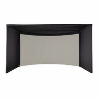 Carl's Place Curved Golf Simulator Enclosure Kit — Panoramic Impact Screen, Curved Widescreen, DIY Install