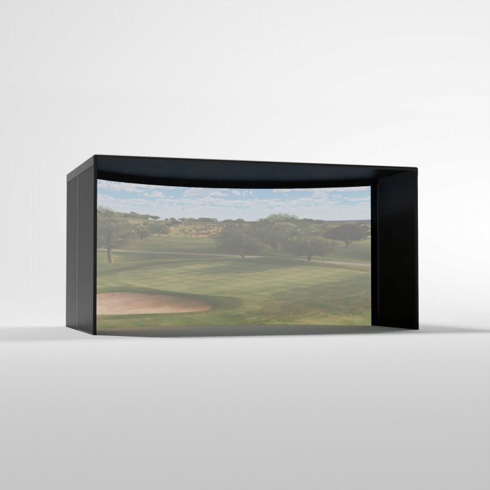 Carl's Place Curved Golf Simulator Enclosure Kit — Panoramic Impact Screen, Curved Widescreen, DIY Install