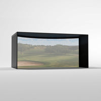 Carl's Place Curved Golf Simulator Enclosure Kit — Panoramic Impact Screen, Curved Widescreen, DIY Install