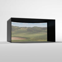 Carl's Place Curved Golf Simulator Enclosure Kit — Panoramic Impact Screen, Curved Widescreen, DIY Install