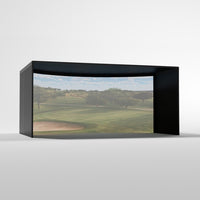 Carl's Place Curved Golf Simulator Enclosure Kit — Panoramic Impact Screen, Curved Widescreen, DIY Install