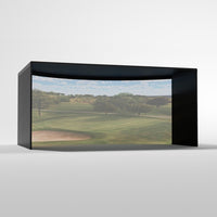Carl's Place Curved Golf Simulator Enclosure Kit — Panoramic Impact Screen, Curved Widescreen, DIY Install