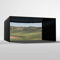 Carl's Place Curved Golf Simulator Enclosure Kit — Panoramic Impact Screen, Curved Widescreen, DIY Install