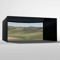 Carl's Place Curved Golf Simulator Enclosure Kit — Panoramic Impact Screen, Curved Widescreen, DIY Install