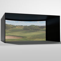 Carl's Place Curved Golf Simulator Enclosure Kit — Panoramic Impact Screen, Curved Widescreen, DIY Install