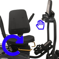 PhysioStep MDX with its swivel seat turned for entry