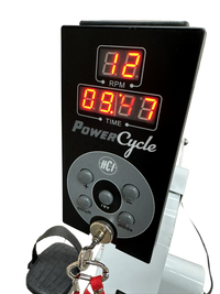 PowerCycle time and rpm display with safety magnet