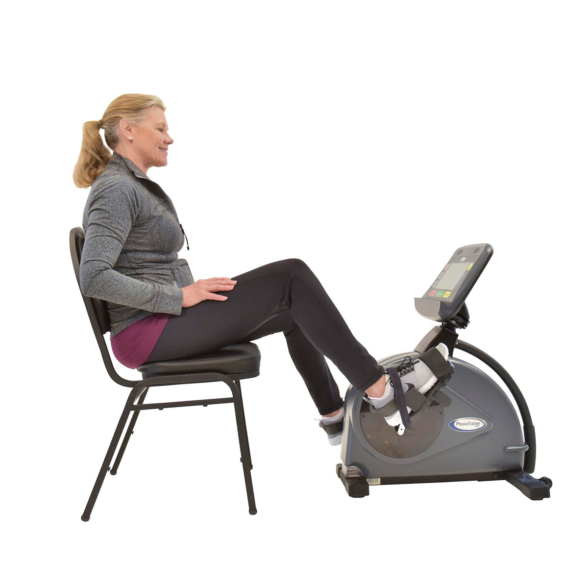 PhysioTrainer PRO used for seated leg exercise