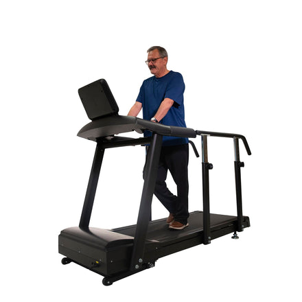 HCI Fitness RehabMill treadmill with adjustable parallel handrails