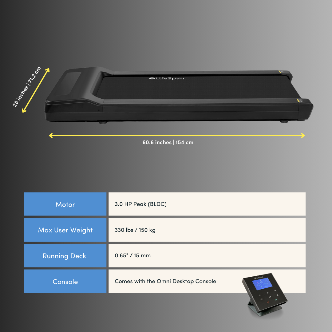 LifeSpan TR1200Pro Glow-Up Under Desk Treadmill — detail view 3