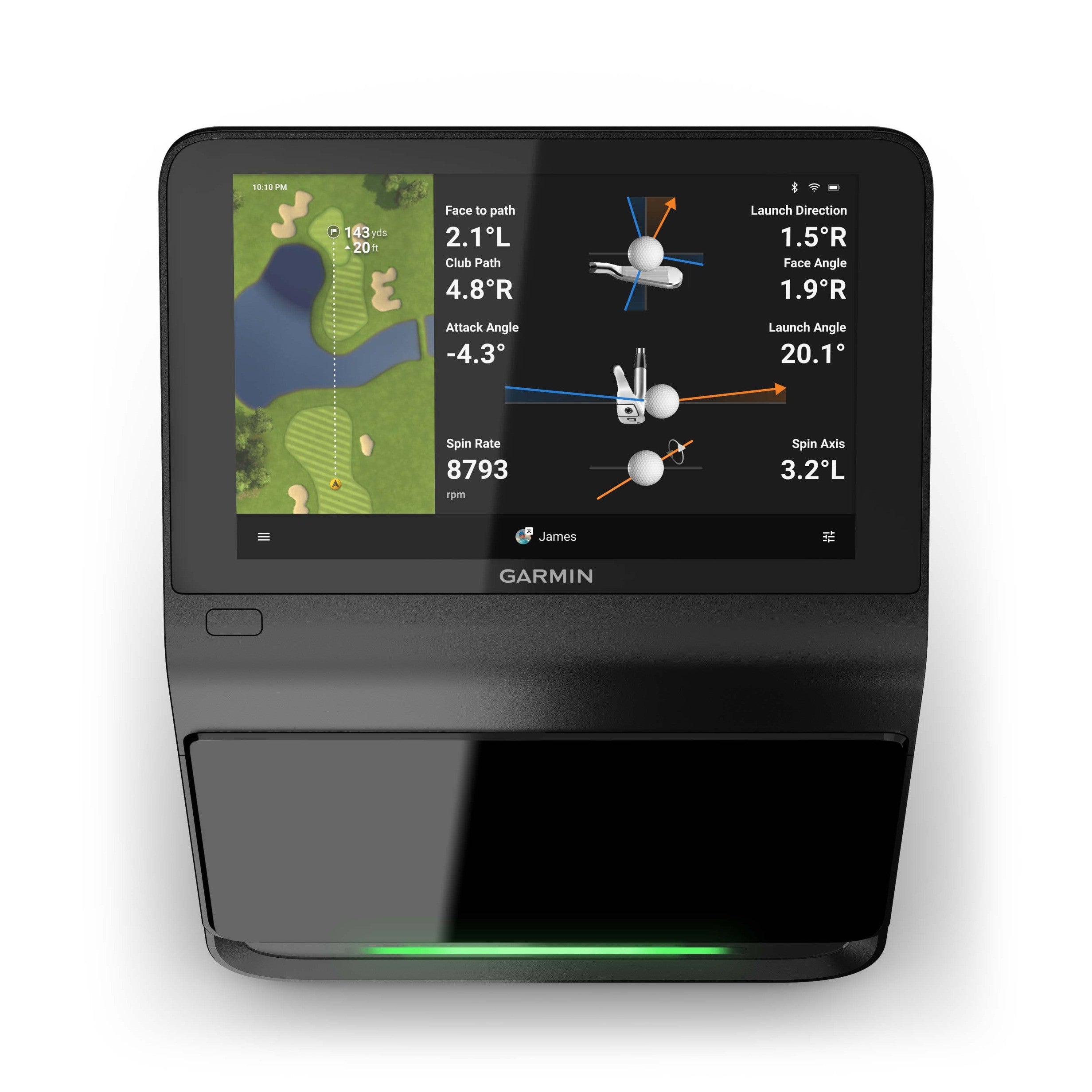 Garmin Approach R50 Launch Monitor — Overhead, 16 Data Points, GSPro Compatible
