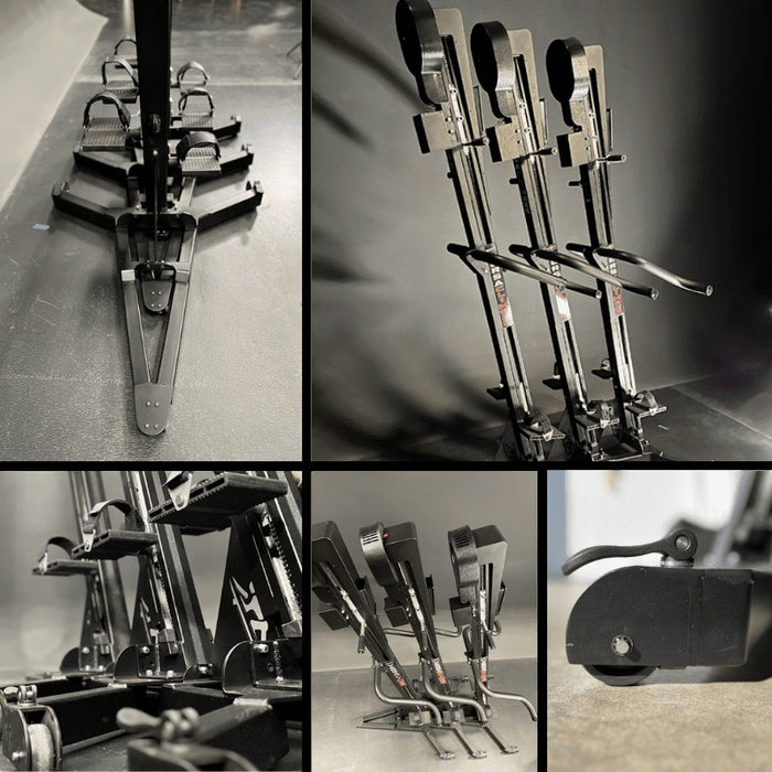 VersaClimber battery-powered stackable setup