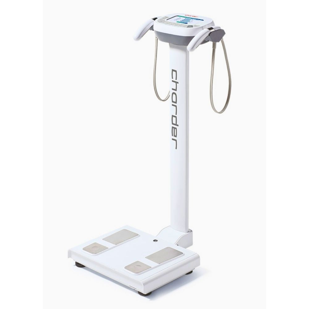 Charder MA601 advanced body composition analyzer, white floor-standing unit