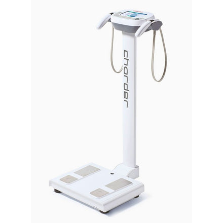 Charder MA601 advanced body composition analyzer, white floor-standing unit