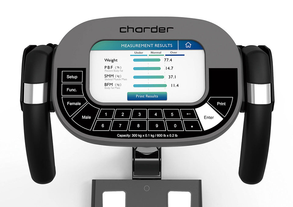 Charder MA601 touchscreen interface detail shown on dark color variant