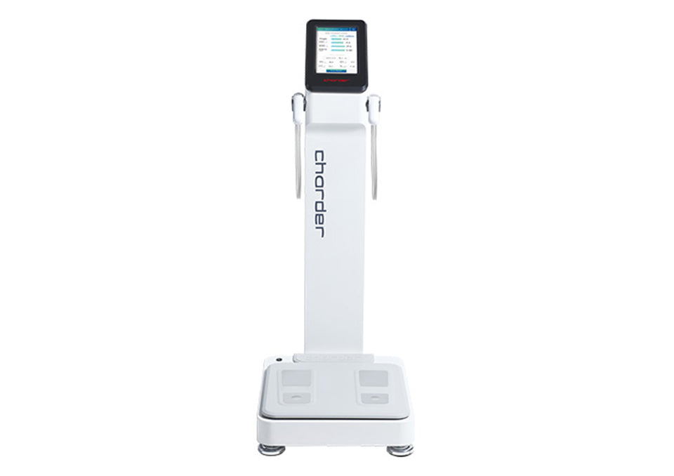 Charder MA801 professional body composition analyzer, white floor-standing unit