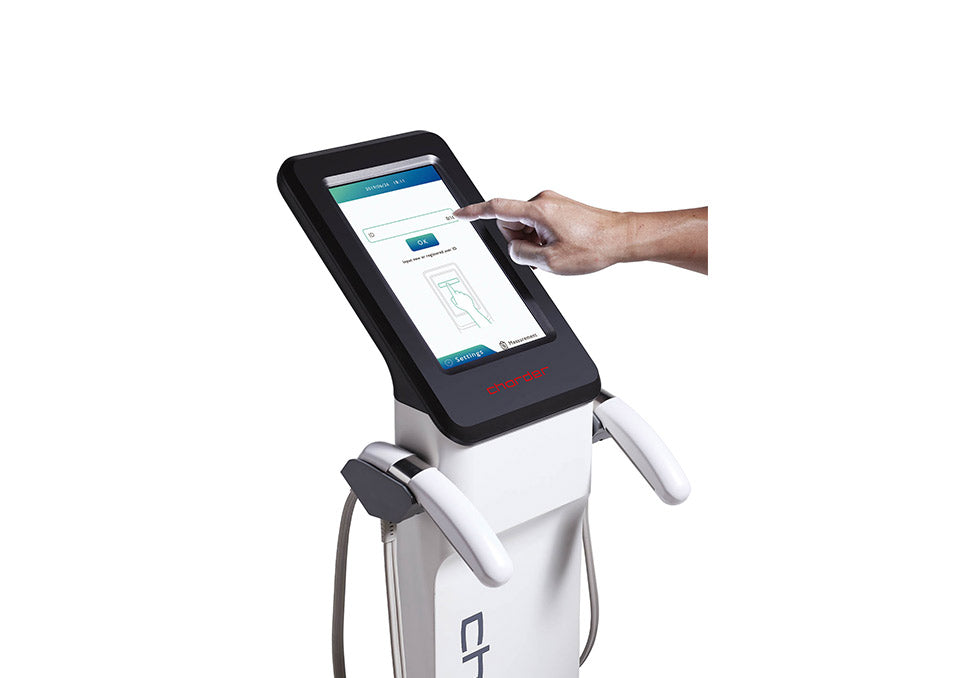 Charder MA801 10.1 inch touchscreen and handgrip detail