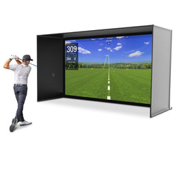 GoSports 14x8ft Golf Simulator Enclosure Kit — HD Impact Screen, 16:9 Widescreen