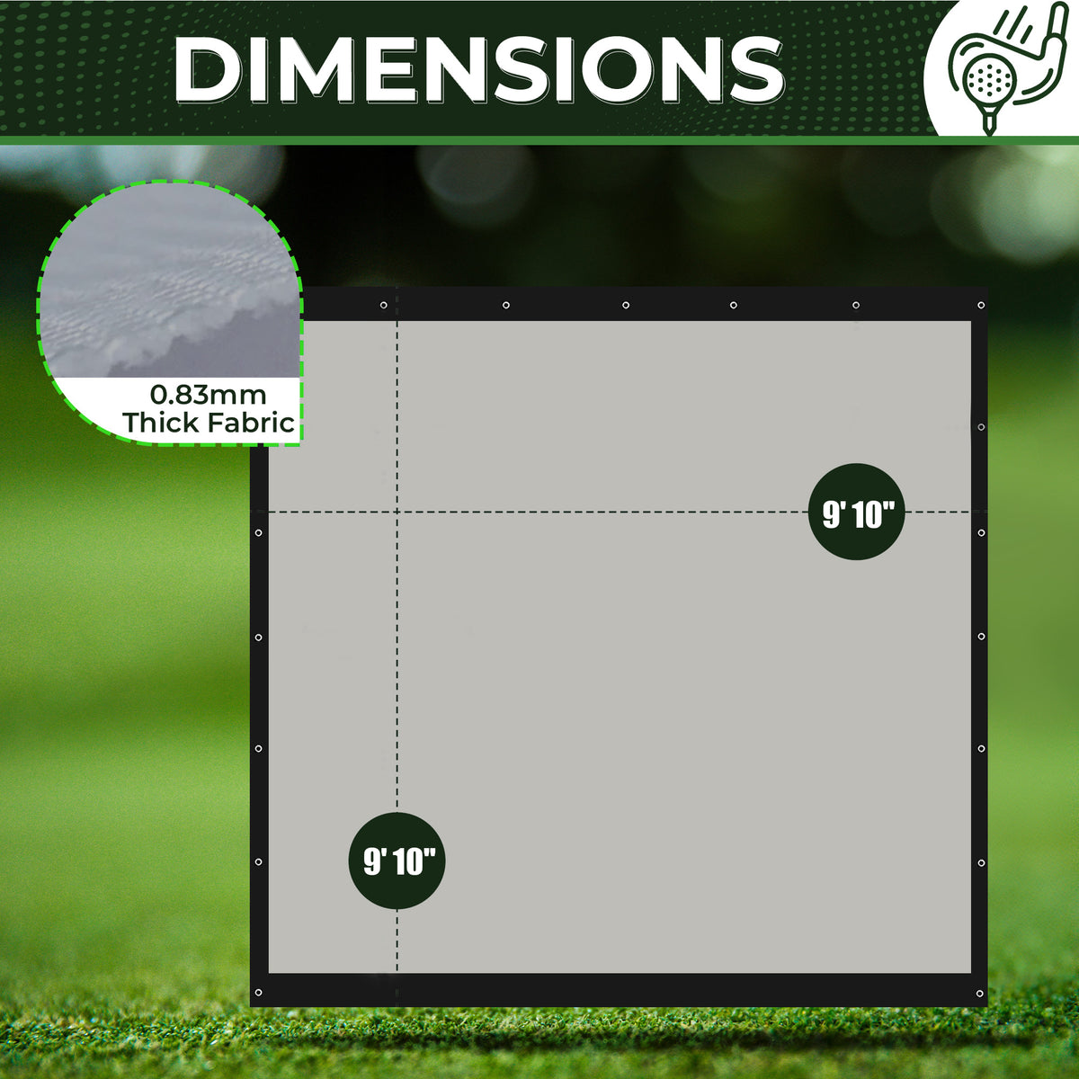 ImpactSports Premium Golf Simulator Impact Screen - image 3