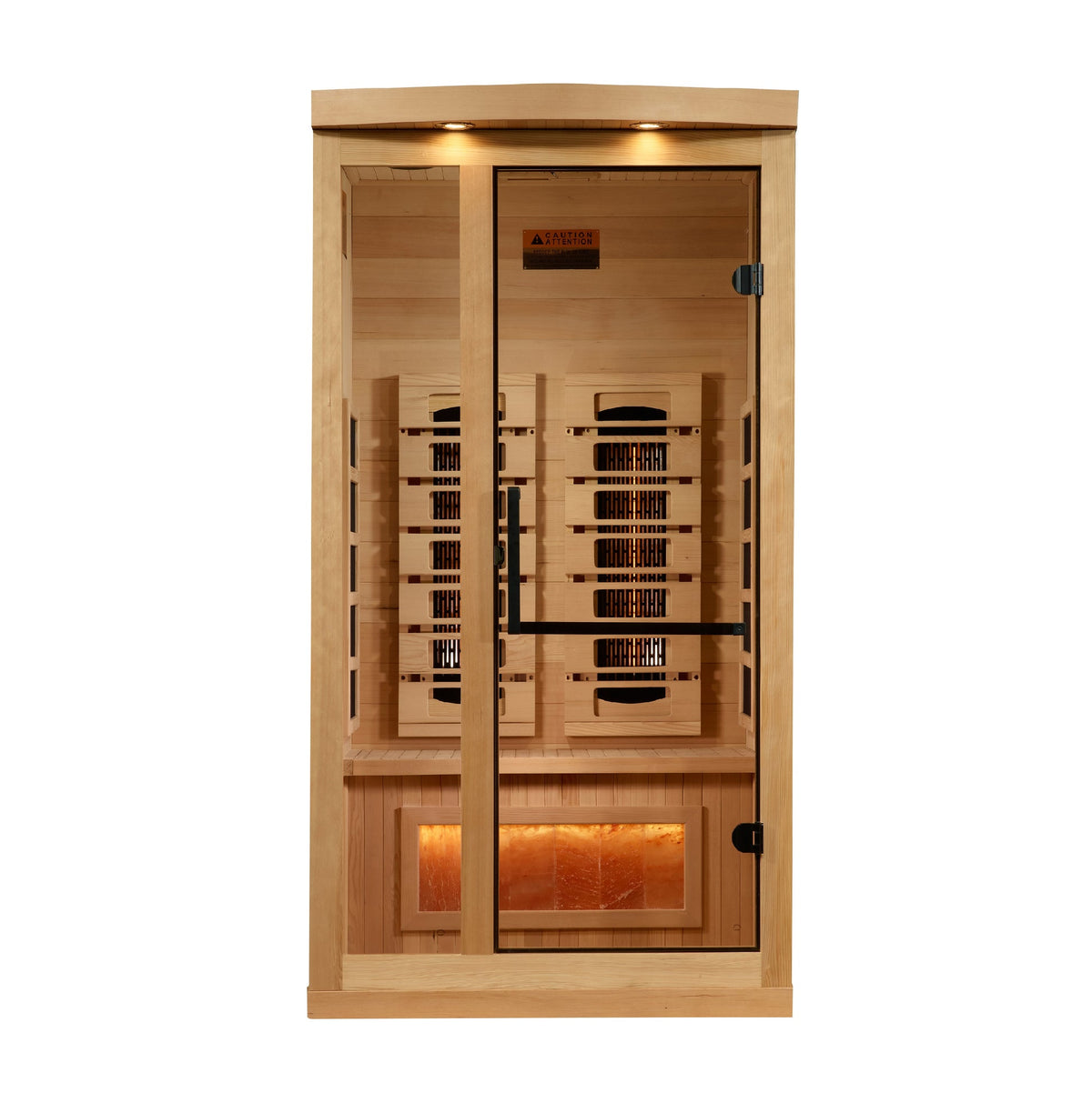 Golden Designs Reserve Edition 1 Person Full Spectrum Sauna with Himalayan Salt Bar - image 2