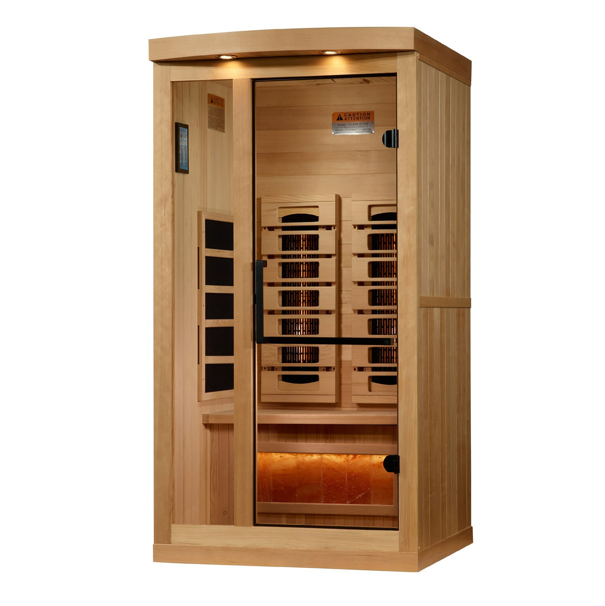 Golden Designs Reserve Edition 1 Person Full Spectrum Sauna with Himalayan Salt Bar - image 3