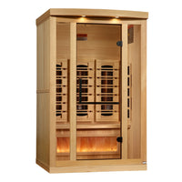 Golden Designs Reserve Edition 2 Person Full Spectrum Sauna with Himalayan Salt Bar