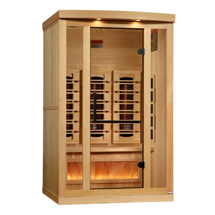 Golden Designs Reserve Edition 2 Person Full Spectrum Sauna with Himalayan Salt Bar