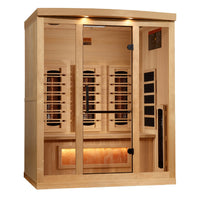 Golden Designs Reserve Edition 3 Person Full Spectrum Sauna with Himalayan Salt Bar