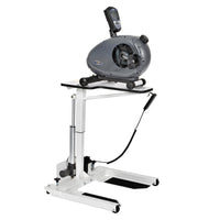 HCI Motorized UBE Table shown with an ergometer for illustration; ergometer sold separately