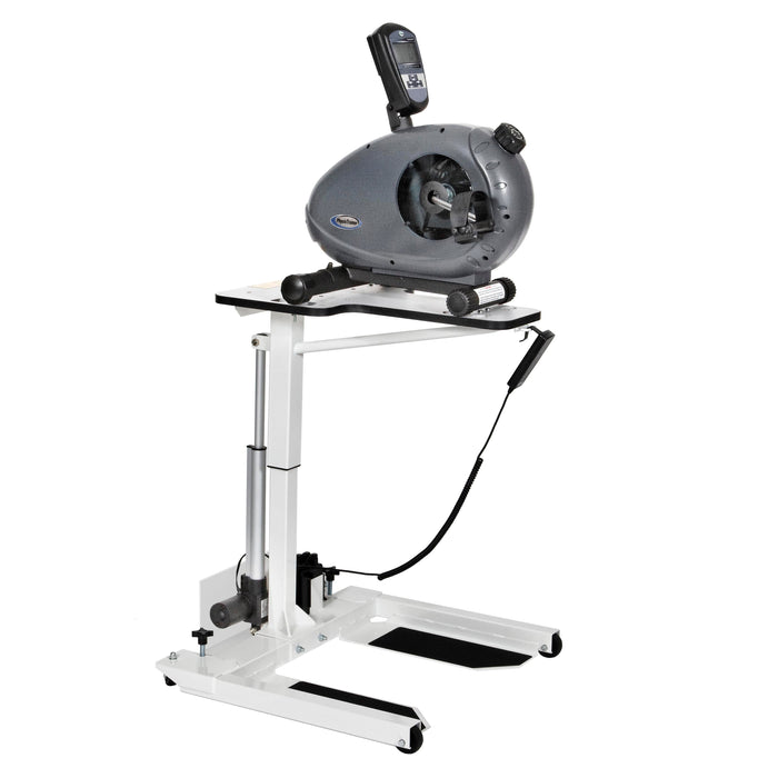 HCI Motorized UBE Table shown with an ergometer for illustration; ergometer sold separately