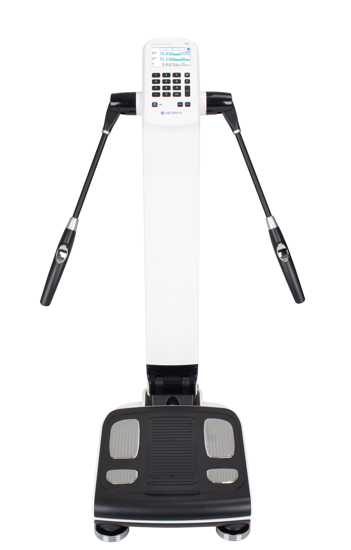 Front view of Mediana i25 with hand electrodes