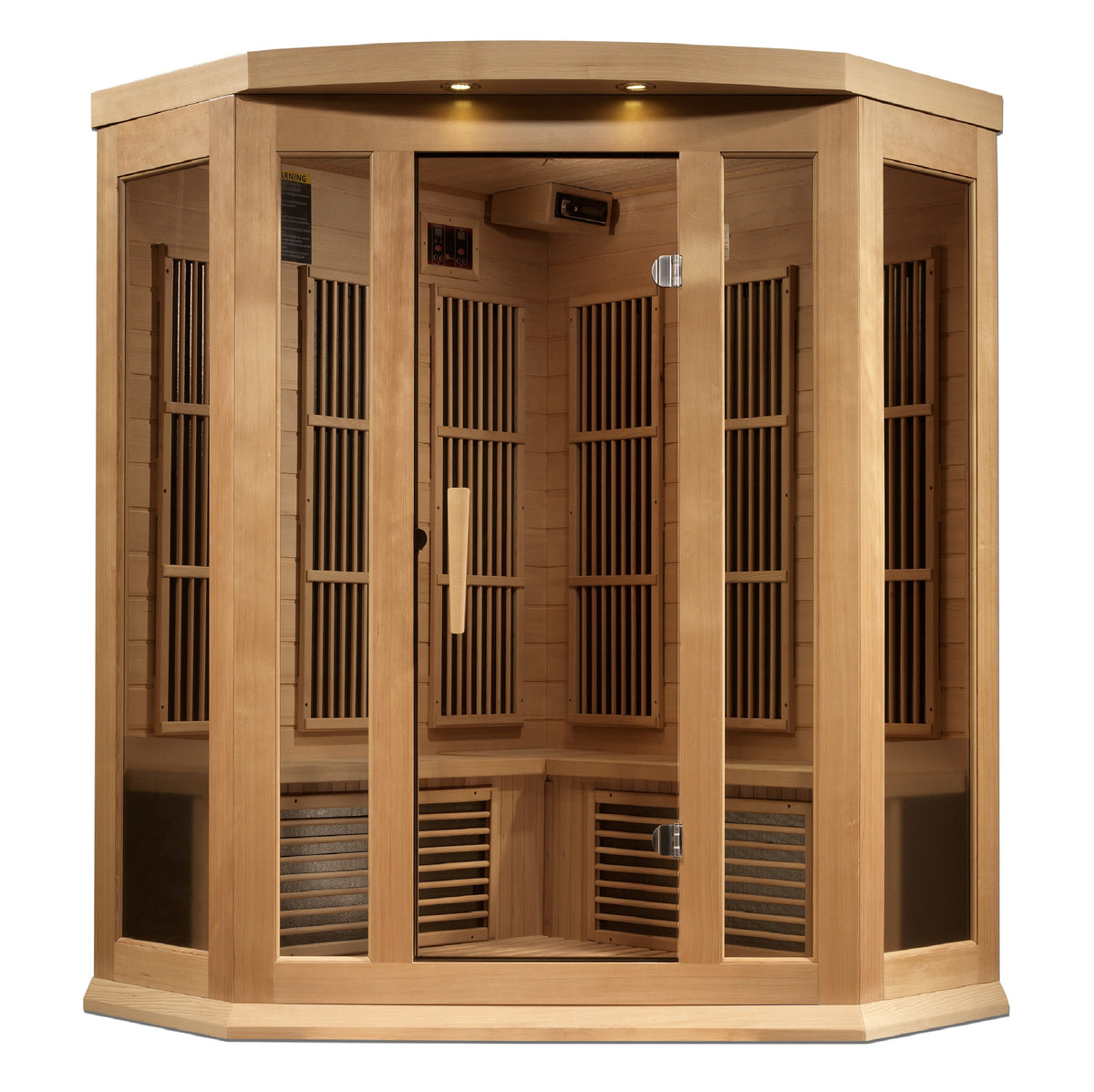 Maxxus 3 Person Corner Near Zero EMF FAR Infrared Sauna - image 2